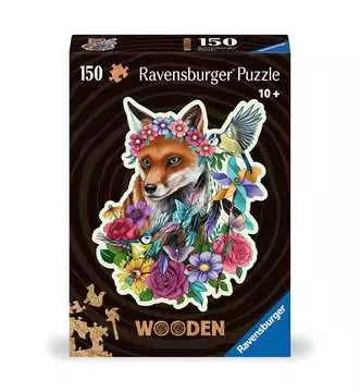 Colorful Fox, Ravensburger Shaped Wooden Puzzle