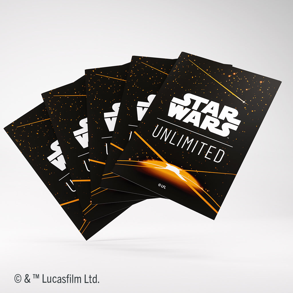 Star Wars: Unlimited - Premium Art Sleeve Card Back Orange - (Pre-Order)