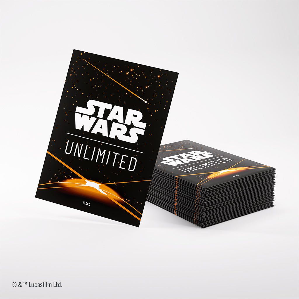 Star Wars: Unlimited - Premium Art Sleeve Card Back Orange - (Pre-Order)