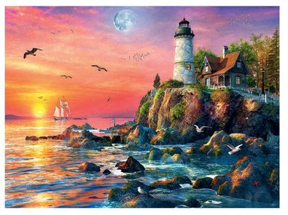 Lighthouse at Sunset 500 pc Puzzle