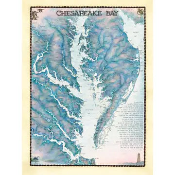 Chesapeake Bay Waterways Map 550 Piece Puzzle