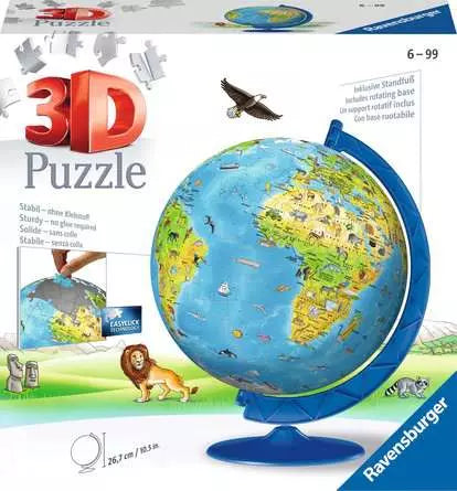 3D Puzzle Ball Children's Globe - 180 Pieces