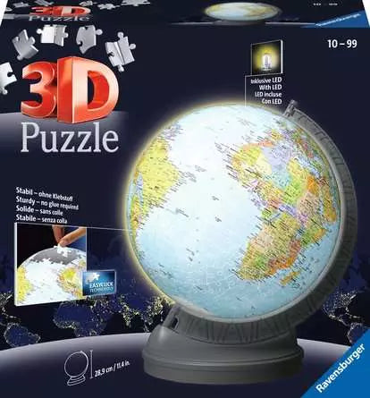 3D Puzzle Ball Globe - Night Stand - 548 Pieces