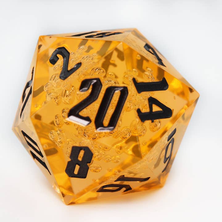 55mm Titan D20 - Sharp Edge Orange Bubbles