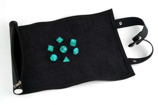 Dice Rolling Scroll - Black Leather - (Pre-Order)