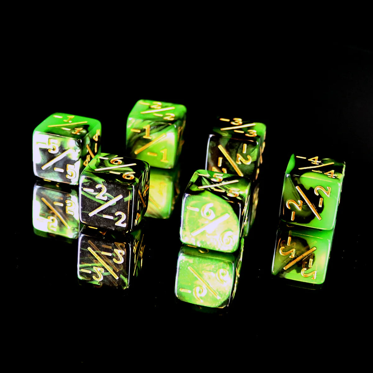 Negative 6pc Counter Set - Green Black for MTG