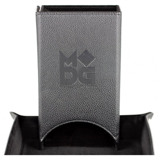 Dice Tower: Fold Up Leather (Black)