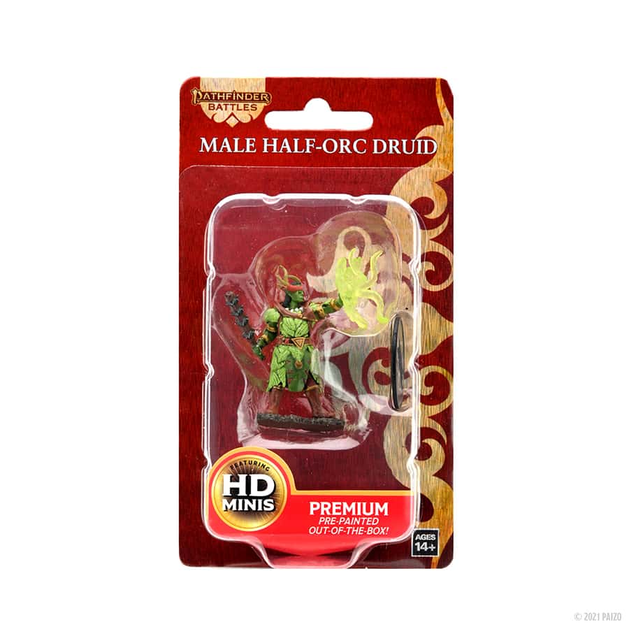 Pathfinder Battles: Premium Painted Figure: Half-Orc Druid Male