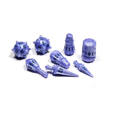 PolyHero Warrior 8 Dice Set Ghost Knight