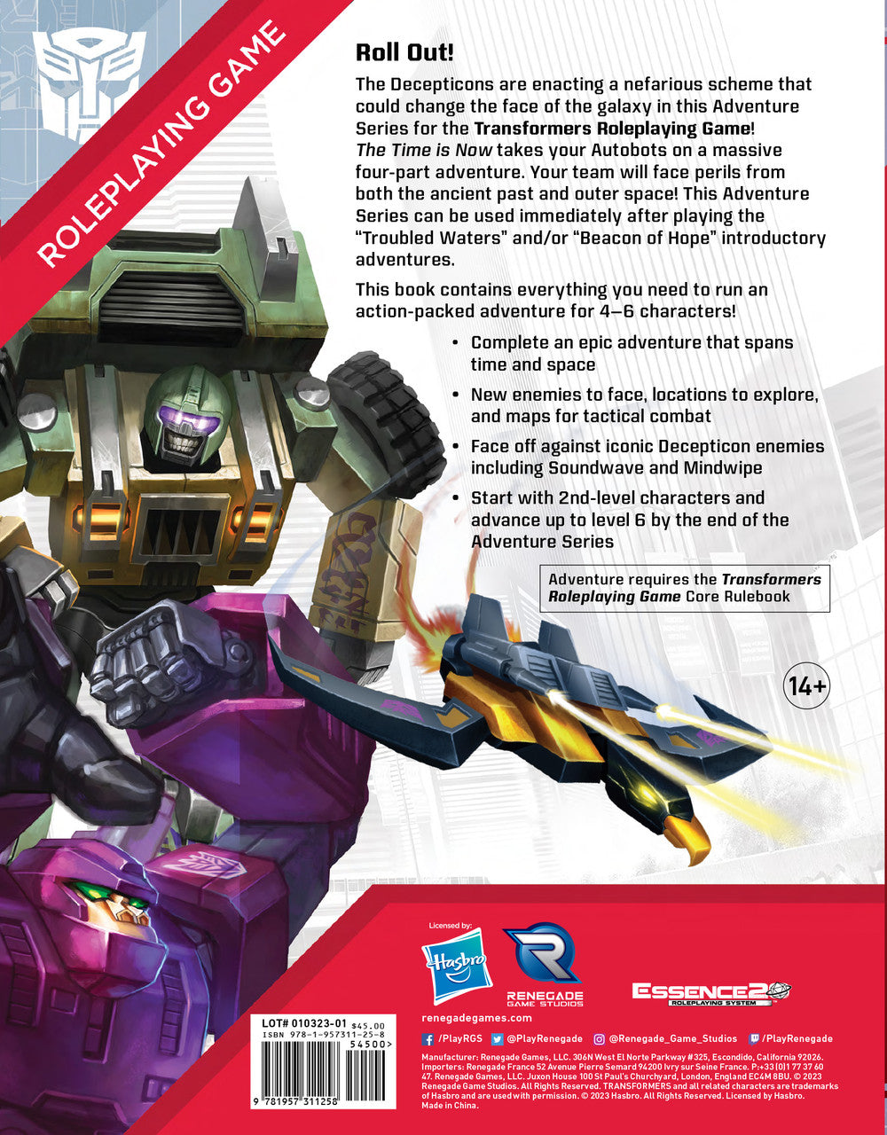 Transformers RPG: The Time is Now Adventure Book