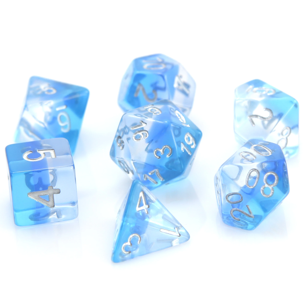 7 Piece RPG Set - Translucent Ice Storm