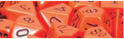 D6 -- 16Mm Opaque Dice, Orange/ Black, 12Ct - Boardlandia