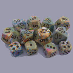 D10 Festive Dice, Vibrant/Brown  10Ct - Boardlandia