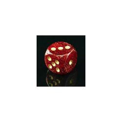 D10 Glitter Polyhedral Dice, Ruby/Gold 10Ct - Boardlandia