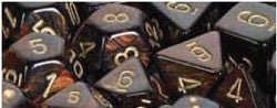 D6 -- 12Mm Scarab Dice,Blue Blood/Gold, 36Ct - Boardlandia