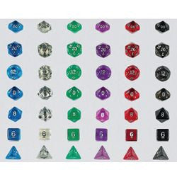 Polyhedral Dice: Translucent - Clear (7Ct) - Boardlandia