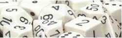 7 Die Set - White With Black - Boardlandia